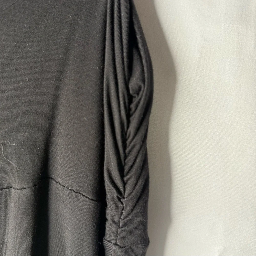 Double Click 3X Black Maxi Skirt w/Side Ruching - Picture 2 of 6